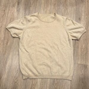 Cashmere, Short Sleeve Sweater, Fits like size Small